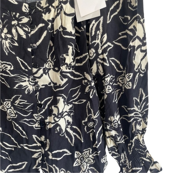 New! ba&sh Sessee Floral Print Blouse - Picture 8 of 13